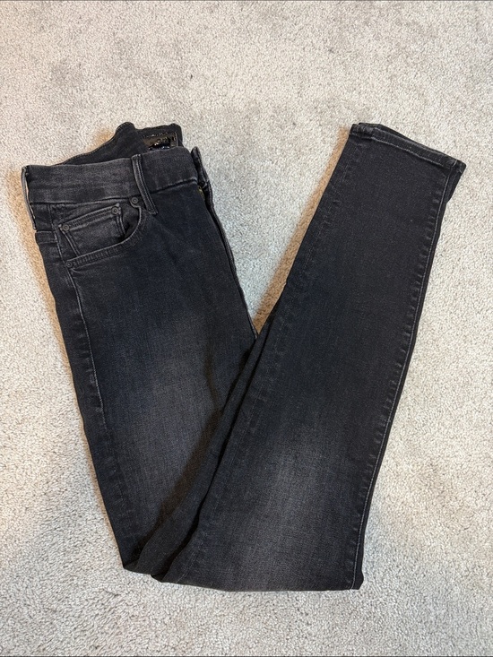 MOTHER Denim - MOTHER High Waisted Looker Black Skinny Jeans